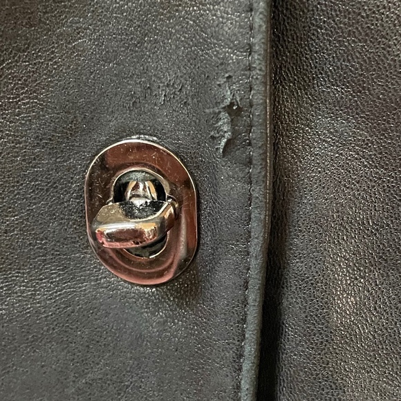 Jones New York black leather jacket - Picture 7 of 9